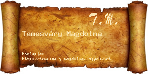 Temesváry Magdolna névjegykártya