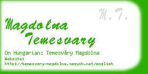magdolna temesvary business card